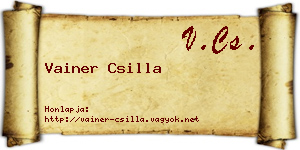 Vainer Csilla névjegykártya