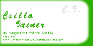 csilla vainer business card